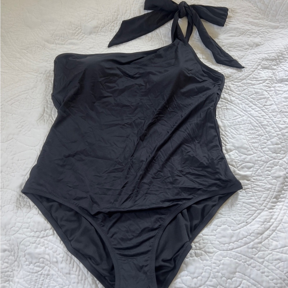 Kona Sol Black One Piece Swimsuit NWT